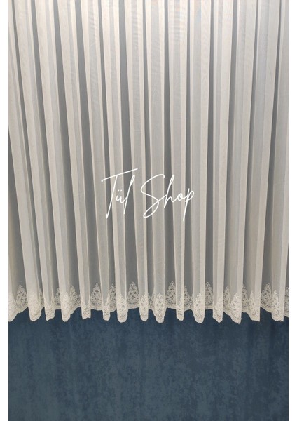 Ağır Gramajlı Kırışma Yapmaz 079 Etek Titi Model 1/2 Seyrek Pileli Tül Perde