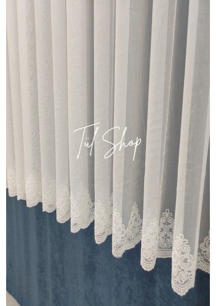 Ağır Gramajlı Kırışma Yapmaz 079 Etek Titi Model 1/3 Sık Pileli Tül Perde fırsatları