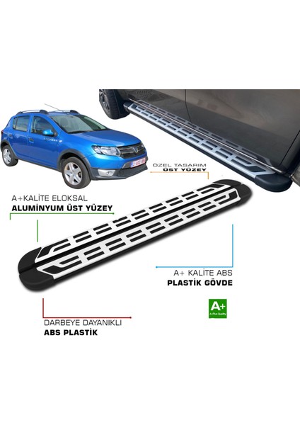 Sandero 2 Stepway 2013 2014 2015 2016 2017 2018 2019 2020 Yan Basamak