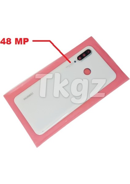 Huawei Uyumlu P30 Lite Arka Pil Batarya Kapağı ( Kamera Lensli 48 MP) BEYAZ