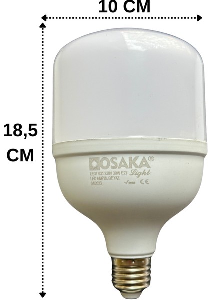 30W (200W) 6500K (Beyaz Işık) E27 Duylu LED Torch Ampul (2 Adet)