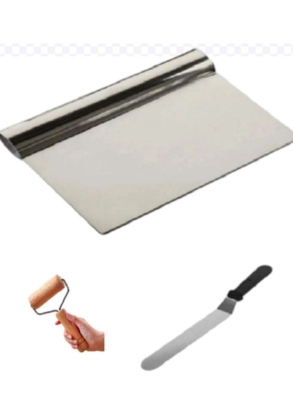 3'lü Ahşap Spatula Seti, Kahverengi, Pratik ve şık mutfak araçları
