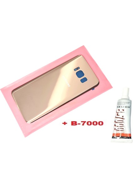 Samsung Galaxy S8 Arka Pil Batarya Kapağı (CAM+B-7000) Gold