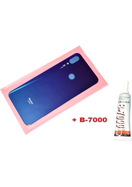 Xiaomi Redmi Note 7 Arka Pil Batarya Kapağı (CAM+B-7000) Mavi