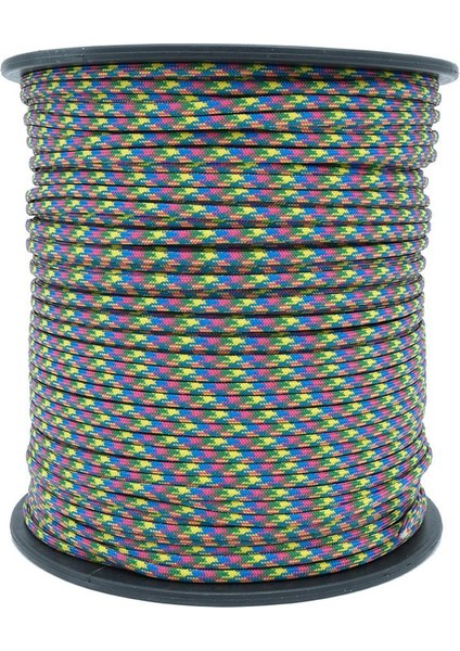Paracord Ip 4 mm Mor Yeşil Desenli No:36 10 Metre