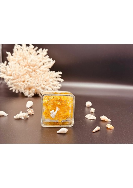 Kurutulmuş Çiçek Süslemeli Soya Wax Mum