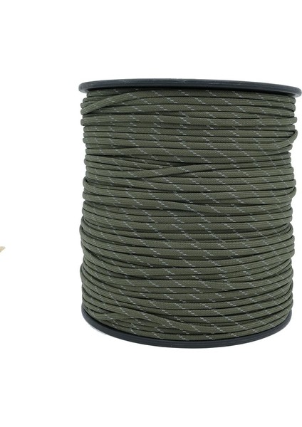 Paracord Ip 4 mm Reflektörlü Haki Renk No:49 10 Metre