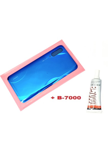 Xiaomi Mi 9 Lite Arka Kapak Batarya Pil Kapağı (CAM+B-7000) Mavi