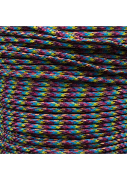 Paracord Ip 4 mm Mor Mavi Sarı Desen No:67 10 Metre fiyatları