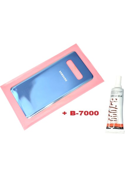 Samsung Galaxy S10 Arka Pil Batarya Kapağı (CAM+B-7000) Mavi