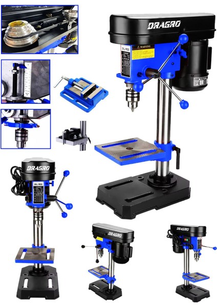 Alman Easy Series 13 mm Sütunlu Matkap Bakır Sargı 500 W Mengene Hediyeli M