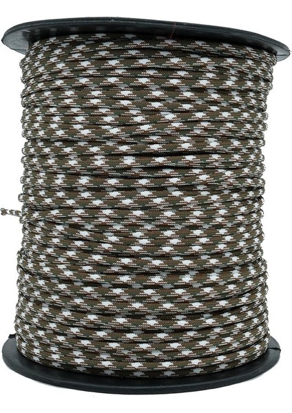 Paracord Ip 4 mm Beyaz Haki Desenli No:78 10 Metre