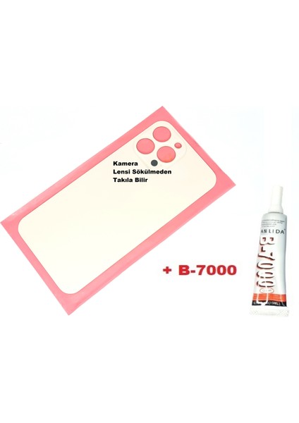 Iphone 13 Pro Max Arka Pil Batarya Kapağı (CAM+B-7000) Gold