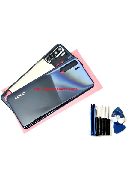 Oppo A91 Kasa Arka Pil Batarya Kapağı (Tamir Seti) Siyah