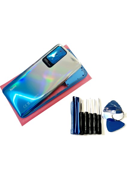 Xiaomi Redmi 10 Kasa Full Arka Pil Batarya Kapağı (Tamir Seti) Mavi