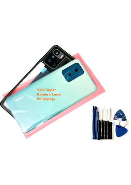 Xiaomi Redmi Note 10 Pro (5g) Kasa Arka Pil Batarya Kapağı (Tamir Seti) Mavi