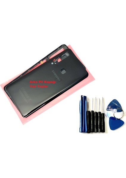 Samsung Galaxy A9 A920 2018 Kasa Arka Pil Batarya Kapağı (Tamir Seti) Siyah