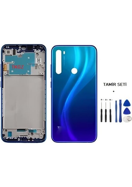 Xiaomi Redmi Note 8 Full Kasa Arka Kapak Takım Mavi - Tamir Seti