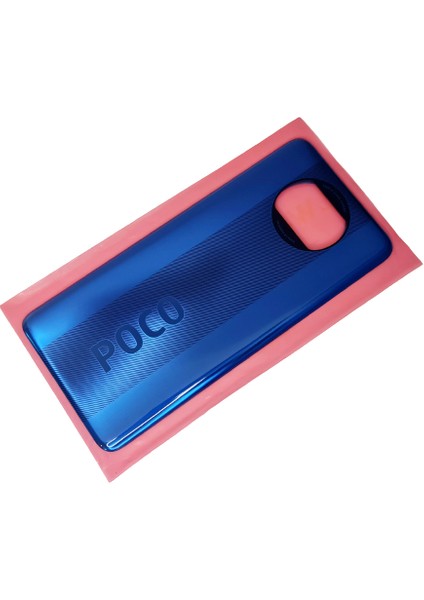 Xiaomi Poco X3 / Poco X3 Nfc Arka Kapak Batarya Pil Kapağı + Pil (Cam) Mavi fiyatları