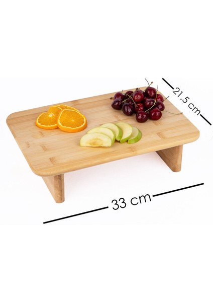 Bambu Ayaklı Doğrama ve Sunum Tahtası 33x23 cm, şık ve kullanışlı tasarım fiyatları