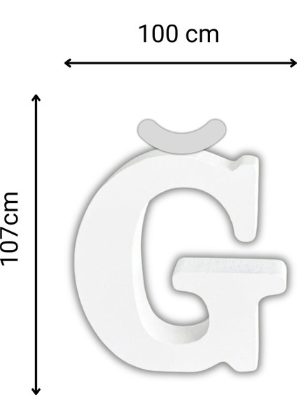 Strafor Ğ Harfi 107 cm