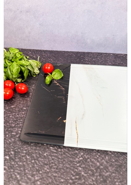 Kanallı cam kesme tahtası, 25x35cm, dayanıklı ve şık tasarım fırsatları