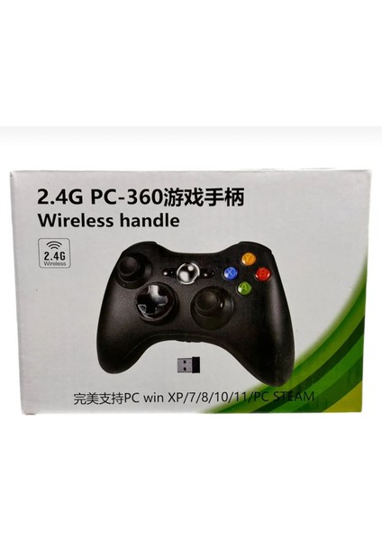 X360 Kablosuz Gamepad Oyun Joystıck PC+360 Uyumlu Controller