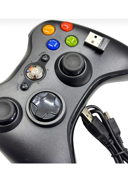 X360 Kablosuz Gamepad Oyun Joystıck PC+360 Uyumlu Controller