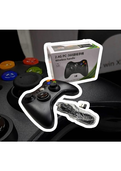 X360 Kablosuz Gamepad Oyun Joystıck PC+360 Uyumlu Controller