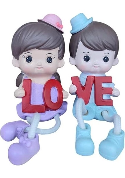 LLM-HDY0273 Love Yazılı Sevgililer Biblo