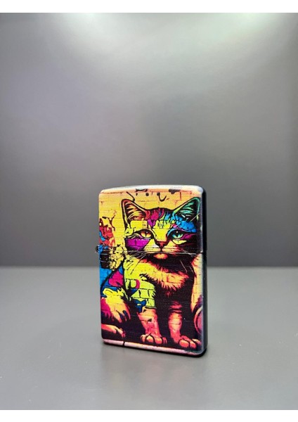 Zippo Model Lazer Baskı Benzinli Metal Çakmak