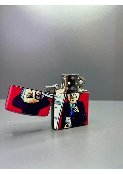 Zippo Model Lazer Baskı Benzinli Metal Çakmak