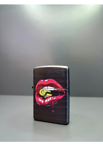 Zippo Model Lazer Baskı Benzinli Metal Çakmak