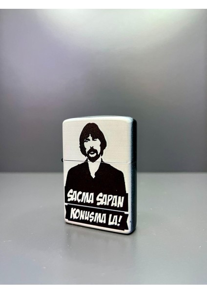 Zippo Model Lazer Baskı Benzinli Metal Çakmak