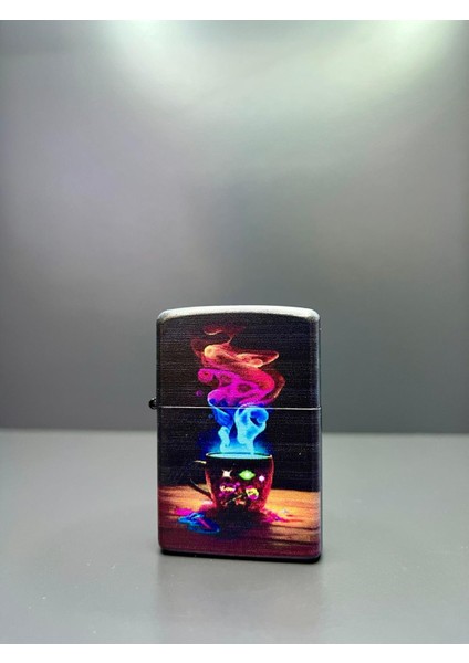 Zippo Model Lazer Baskı Benzinli Metal Çakmak