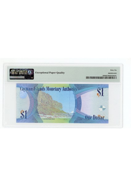 Cayman Island 1 Dollar 2018 PICK#38F Pmg 66 Epq – Unc *çil Banknot fiyatları
