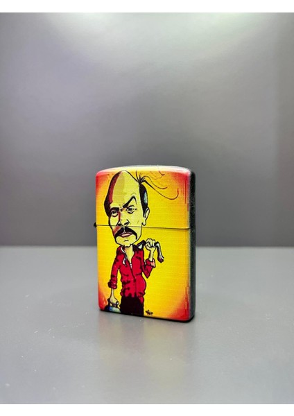 Zippo Model Lazer Baskı Benzinli Metal Çakmak