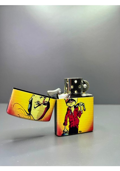 Zippo Model Lazer Baskı Benzinli Metal Çakmak