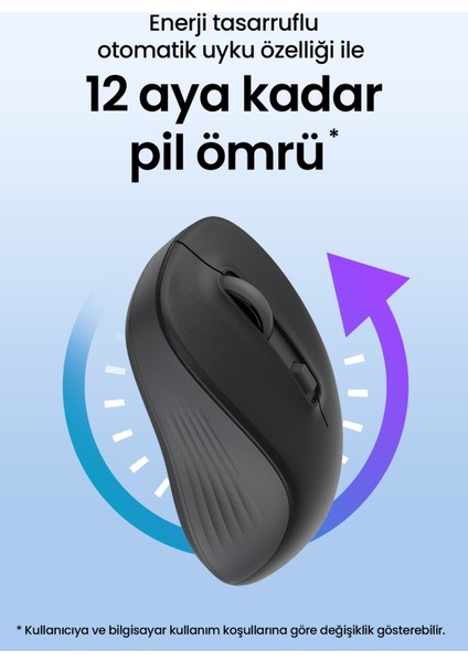 MX100 Sessiz Kablosuz Mouse 2.4ghz Wireless - Ayarlanabilir Mouse Hassasiyeti - Tak Çalıştır