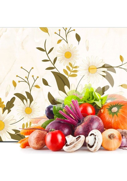 Cam kesme ve sunum tabağı, vintage papatyalar, 30x40 cm, şık ve kullanışlı tasarım fiyatları