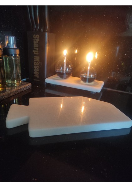 Beyaz Mermer Kesme Tahtası ve Sunum Tabağı, şık ve dayanıklı tasarım modelleri