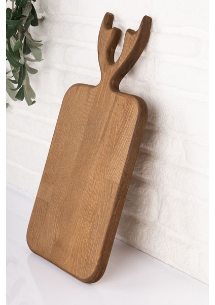 Geyikli Ahşap Sunum ve Kesme Tahtası, Dekoratif ve Şık Meşe Renkli Tasarım modelleri