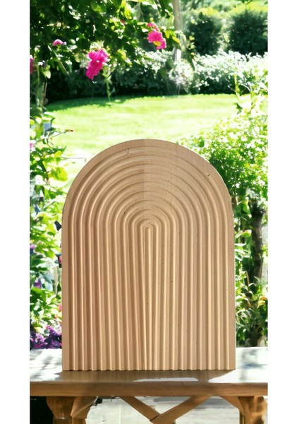 Bambu Dalgalı Sunum Tabağı, Dekoratif Kesme Tahtası 20x25cm modelleri