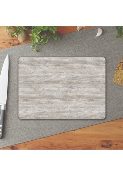 Cam Kesme Tahtası, Gri Parke Desen, 25x35, Tek Parça