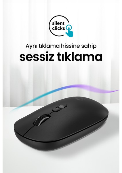 MX200 Business Sessiz Kablosuz Mouse 2.4ghz Wireless - Ayarlanabilir Mouse Hassasiyeti - Tak Çalıştır