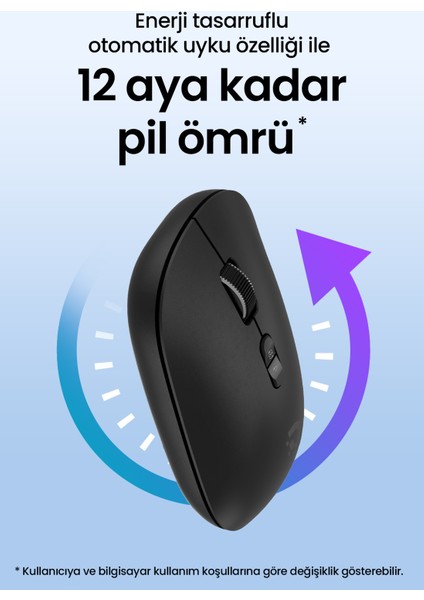 MX200 Business Sessiz Kablosuz Mouse 2.4ghz Wireless - Ayarlanabilir Mouse Hassasiyeti - Tak Çalıştır