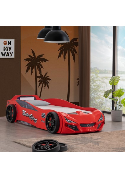 Arabalı Yatak, V-Sport Arabalı Karyola - Kırmızı