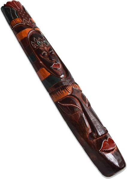 Ahşap Boyalı Mask Surat Maske Duvar Dekoru 100 Cm fiyatları