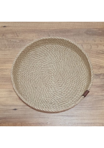 Jüt Hasır Sepet, Yuvarlak Dekoratif Sepet, Mutfak Sepeti, Düzenleyici, Organizer, Jüt Ip Sepet, Kahverengi Jüt Sepet fırsatları