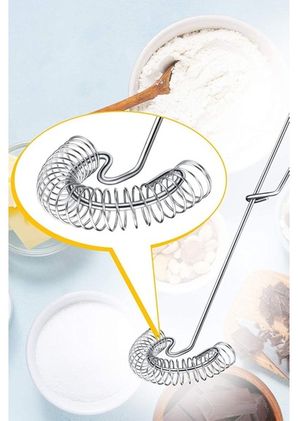 Paslanmaz Çelik Spiral Yumurta Çırpıcı ve Servis Seti, Pratik ve Dayanıklı